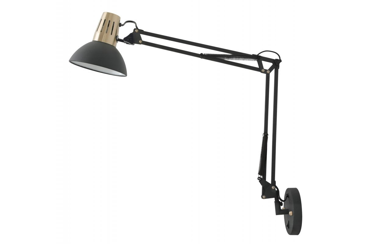 Luminaria de pared ARTEMIA+ con interruptor,2270,AC220-240V,50/60Hz,1*E27, máx.40W, IP20, individual, negra