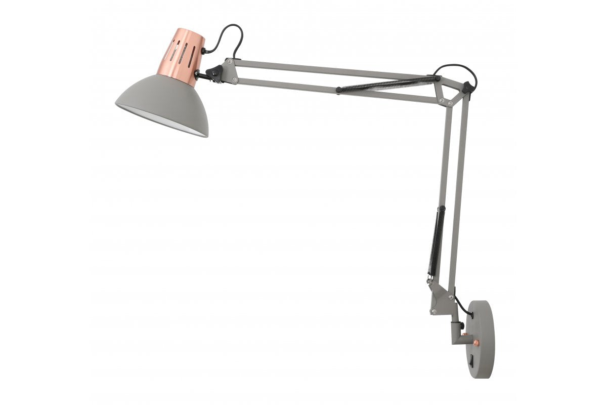Wall fixture ARTEMIA+ with swich,2157,AC220-240V,50/60Hz,1*E27, max.40W, IP20, single, grey