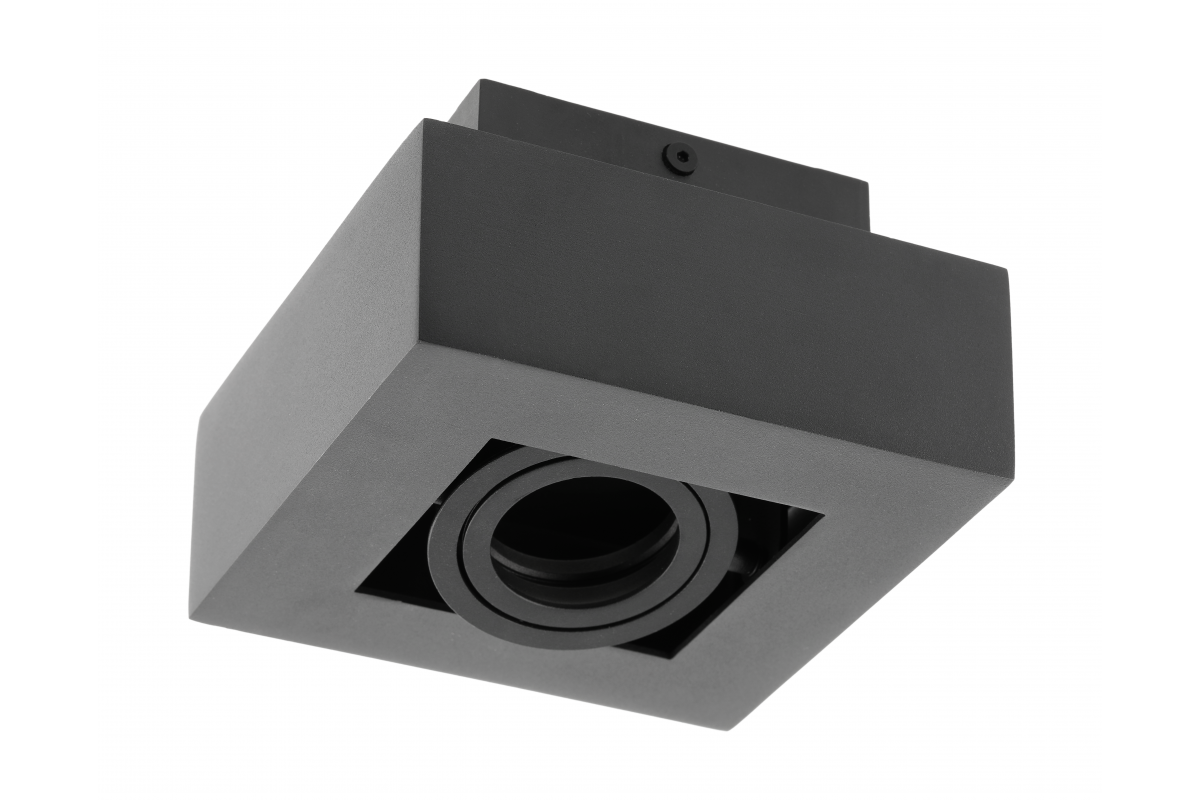 Ceiling fixture ASTER, AC220-240V, 50/60 Hz, GU10, max.20W , IP20, aluminum, single, black
