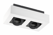Ceiling fixture ASTER, AC220-240V, 50/60 Hz, GU10, max.20W * 2, IP20, aluminum, double, white