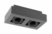Ceiling fixture ASTER, AC220-240V, 50/60 Hz, GU10, max.20W * 2, IP20, aluminum, double, black