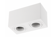 Ceiling luminaire AVEIRO DUO BIS, aluminium, 160x80x85mm, IP20, max 20W*2, square, black