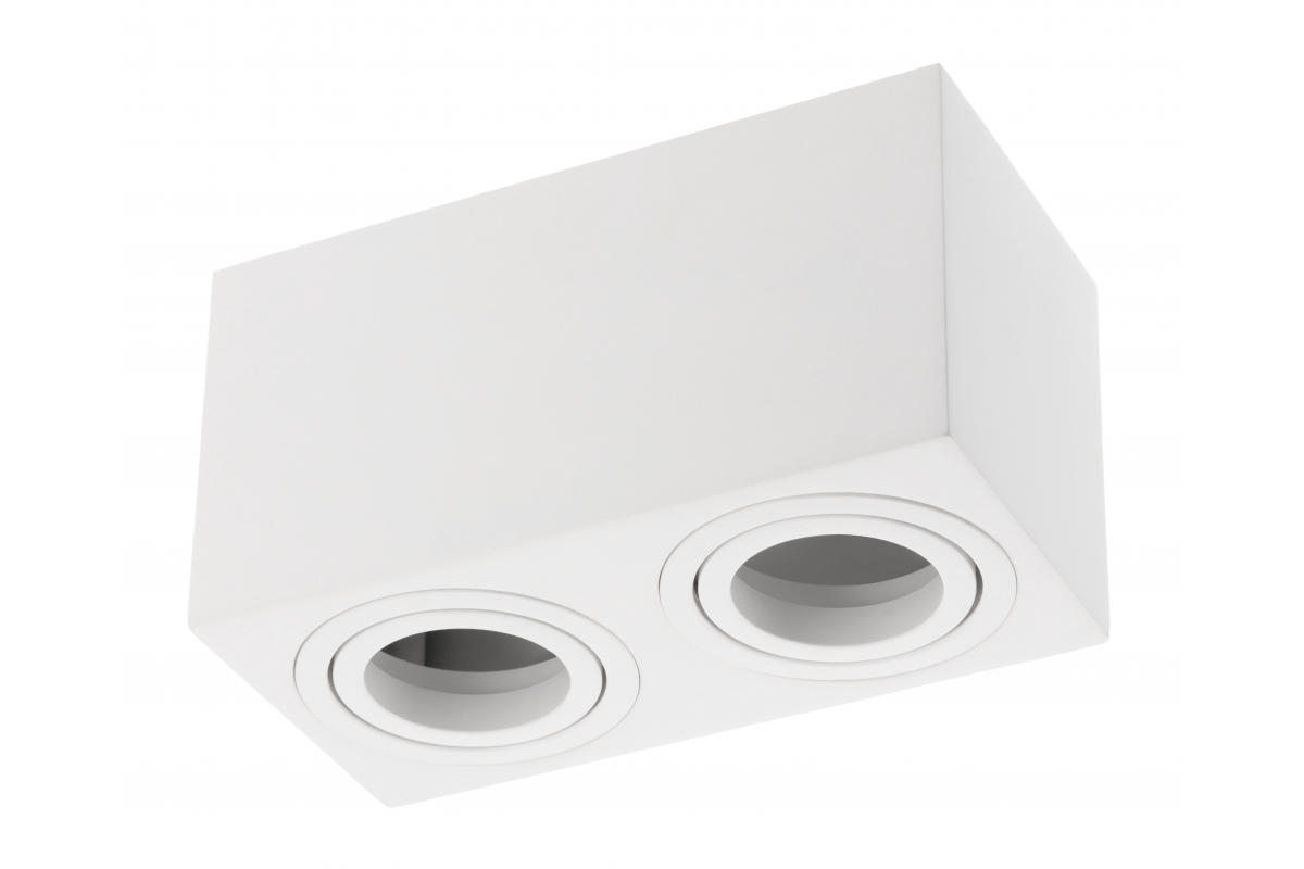 Ceiling luminaire AVEIRO DUO BIS, aluminium, 160x80x90mm, IP20, max 20W*2, square, white