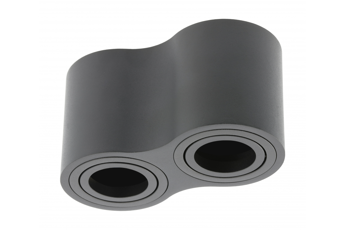 Ceiling luminaire AVEIRO DUO BIS, aluminium, 160x80x90mm, IP20, max 20W*2, round, black