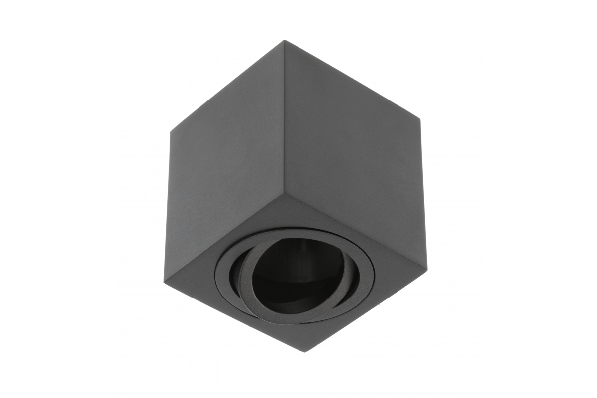 Ceiling luminaire AVEIRO BIS, aluminium, 80x80x90mm, IP20, max 20W, square, black