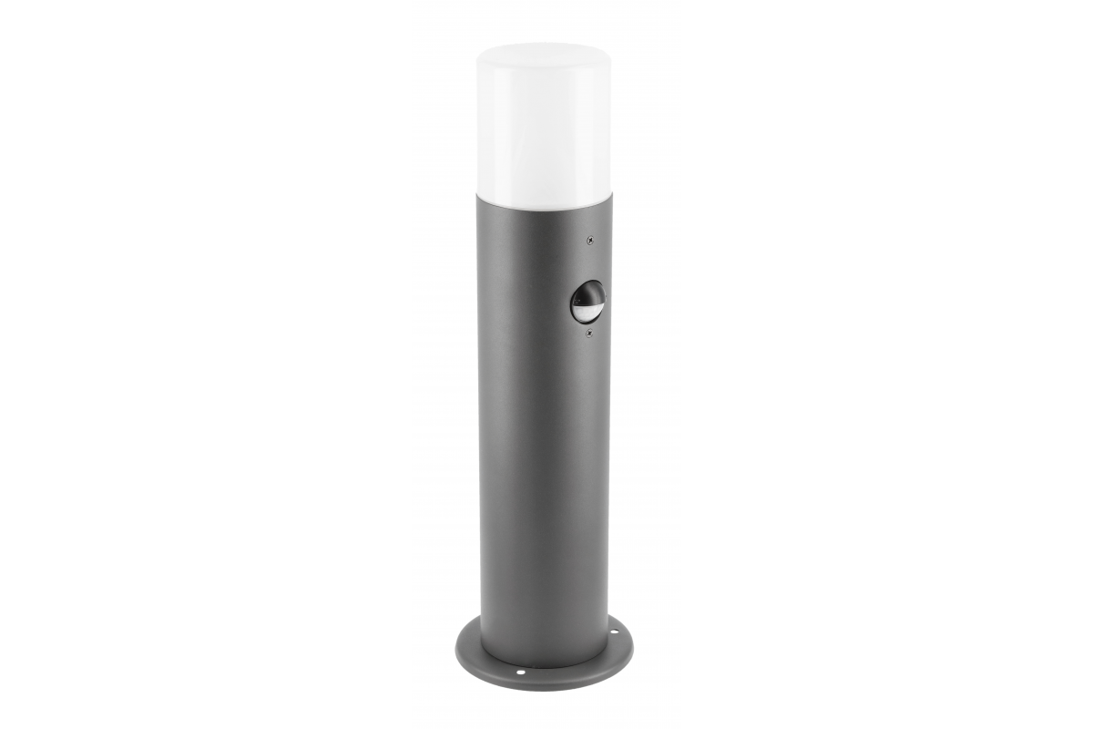Garden luminaire CORTA-P PIR 40, E27, MAX.25W, IP44, AC220-240V, 50-60Hz, post, graphite
