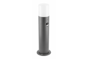 Garden luminaire CORTA-P PIR 40, E27, MAX.25W, IP44, AC220-240V, 50-60Hz, post, graphite