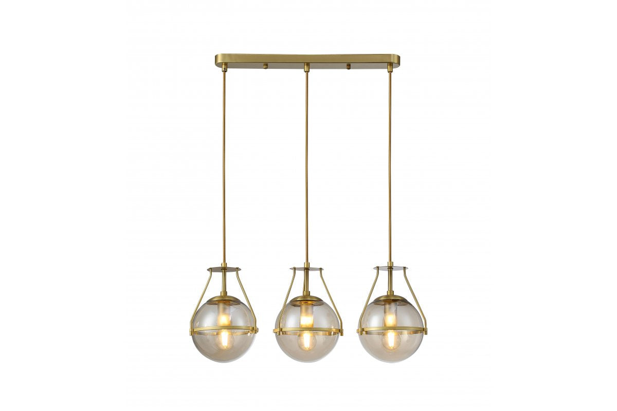 Ceiling luminaire DROP 3 , 6335, AC220-240V, 50/60Hz, 3*E27, max.25W, length 68 cm, gold