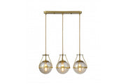 Ceiling luminaire DROP 3 , 6335, AC220-240V, 50/60Hz, 3*E27, max.25W, length 68 cm, gold