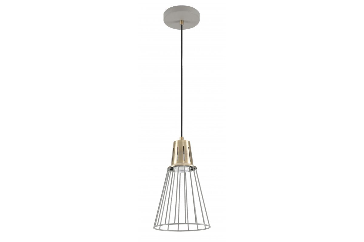 Ceiling fixture KALIOPE,8143,AC220-240V,50/60Hz,1*E27,max.40W,IP20,  Diameter 18cm, single, grey/gold
