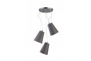 Ceiling luminaire KASEL 3, 6229, AC220-240V, 50/60Hz, 3*E27, max.40W, avg. 46 cm, grey