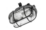 Bulkhead fixture SANGUESA KAY, max 40W, E27, AC220-240V, 50-60Hz, IP44, ABS/glass, black