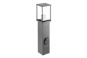 Garden fixture KEMI-P 50, E27, MAX.15W, IP44, AC220-240V, 50-60Hz, max. 2500W, mounting post, graphite
