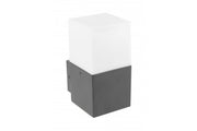 Garden fixture LARGO-AU, E27, MAX.15W, IP44, AC220-240V, 50-60Hz, top straight wall lamp, graphite