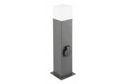 Garden fixture LARGO-P 50, E27, MAX.15W, IP44, AC220-240V, 50-60Hz, max. 2500W, mounting post, graphite