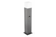 Garden luminaire LARGO-P PIR 50, E27, MAX.15W, IP44, AC220-240V, 50-60Hz, post, graphite