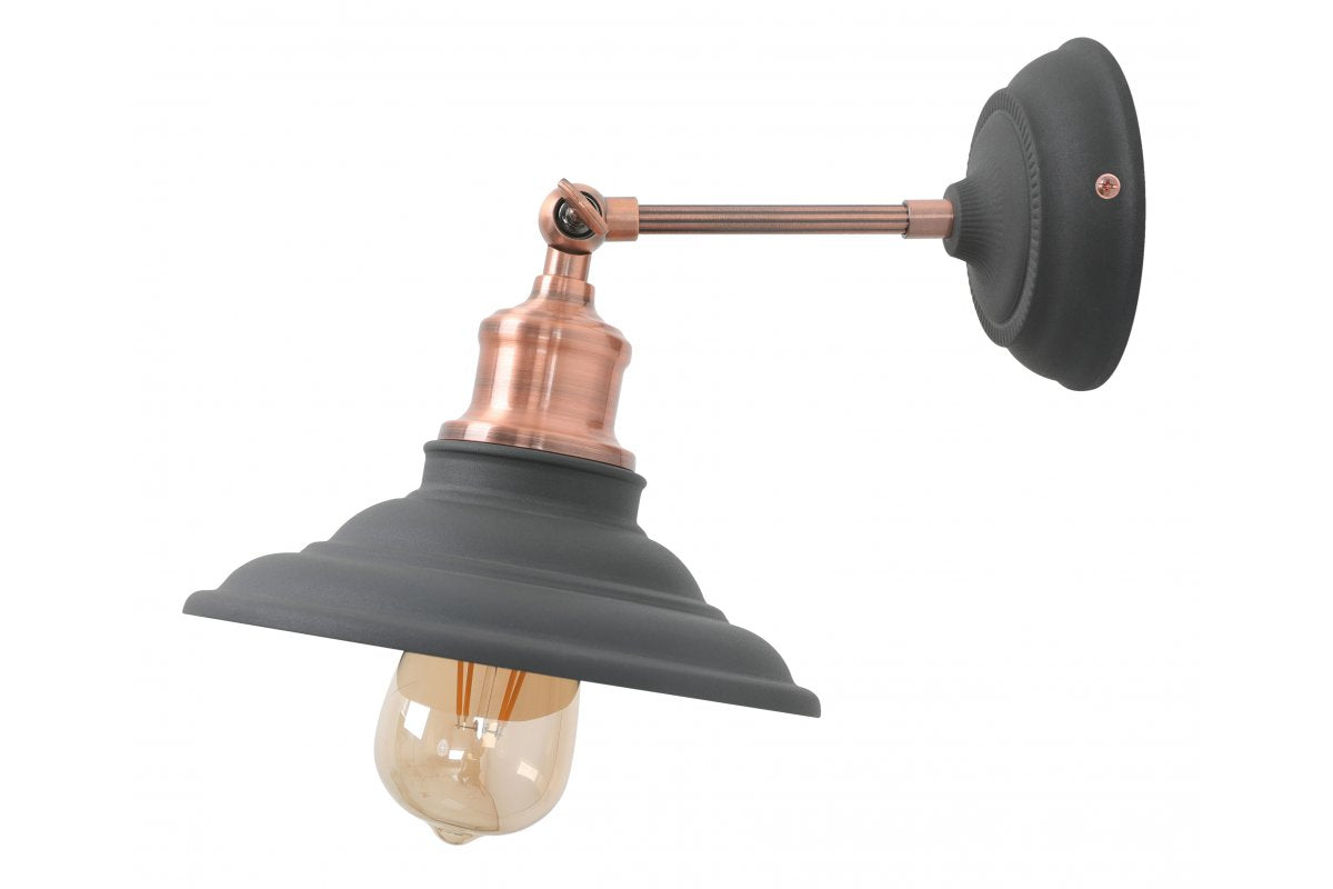 Aplique de pared LORET,7727,AC220-240V,50/60Hz,1*E27, máx.40W, IP20, diámetro 20 cm, individual, negro