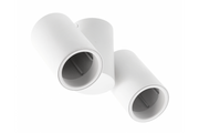 Ceiling luminaire LUPO, aluminum, 17.5x5.6x11.5, IP20, 2*GU10, max. 50W, round, white