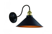 Lámpara de pared MANI 1,4052, AC220-240V,50/60Hz,1*E27, IP20, Diámetro 22 CM,individual,negra/dorada