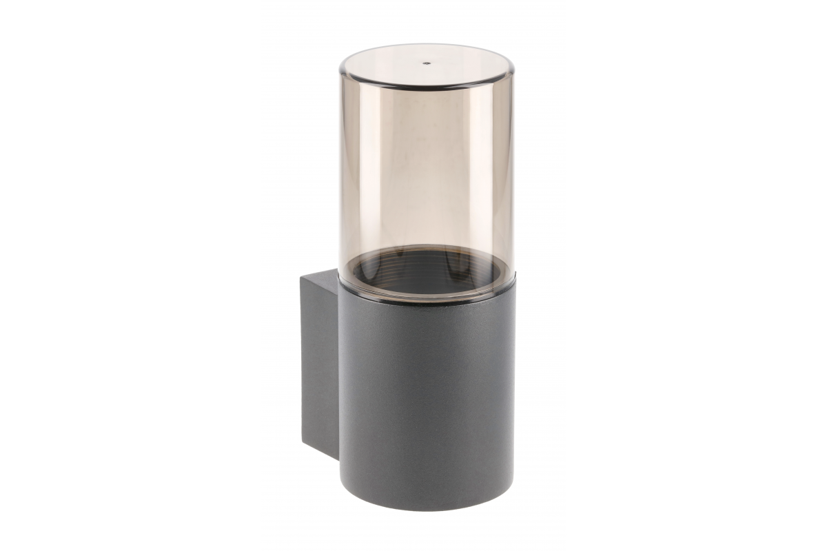 Garden luminaire MEDIO-AU, E27, MAX.15W, IP54, AC220-240V, 50-60Hz, top wall lamp, graphite