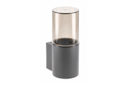 Garden luminaire MEDIO-AU, E27, MAX.15W, IP54, AC220-240V, 50-60Hz, top wall lamp, graphite
