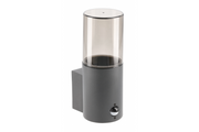Garden luminaire MEDIO-AU PIR,E27,MAX.15W,IP54,AC220-240V,50-60Hz,top wall lamp, graphite