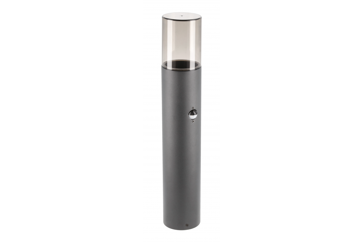 Garden luminaire MEDIO-P 50 PIR,E27, MAX.15W,IP54,AC220-240V,50-60Hz,post,graphite