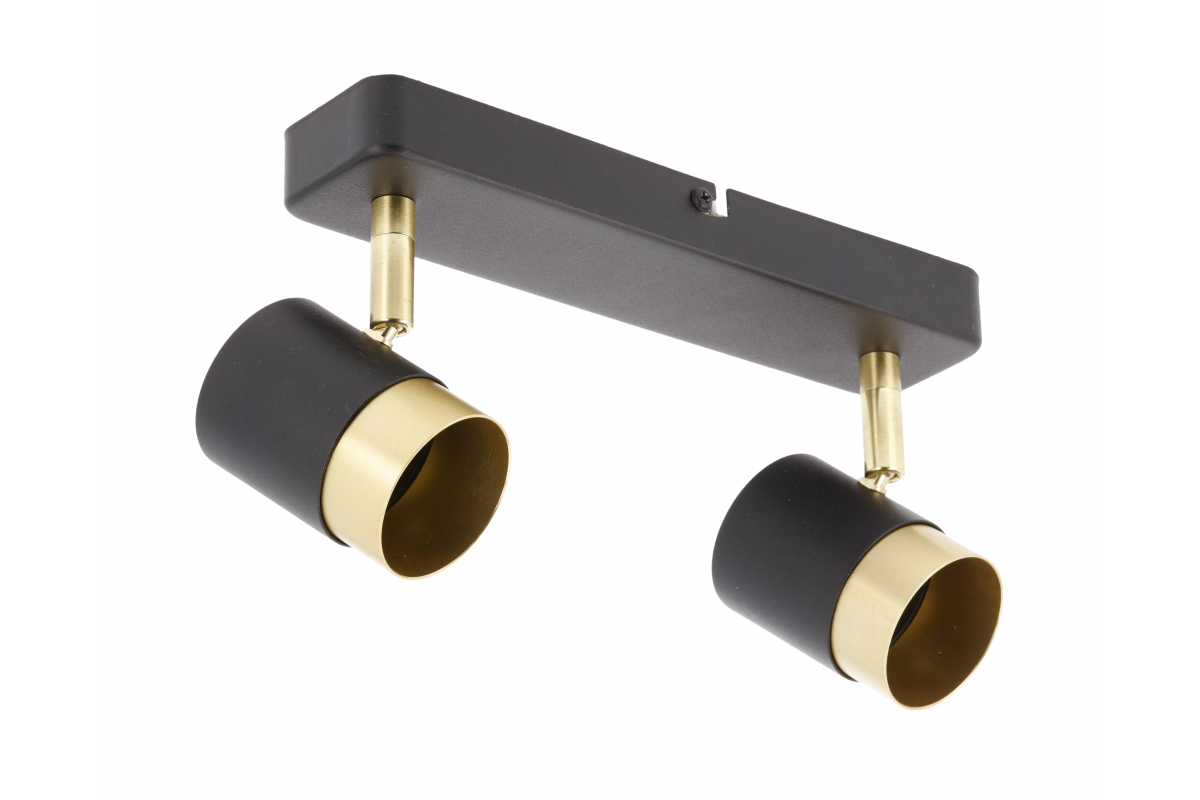 Ceiling luminaire ORIO, aluminium, 24.0x5.5x14.0 , IP20, 2*GU10, max. 50W, round, black