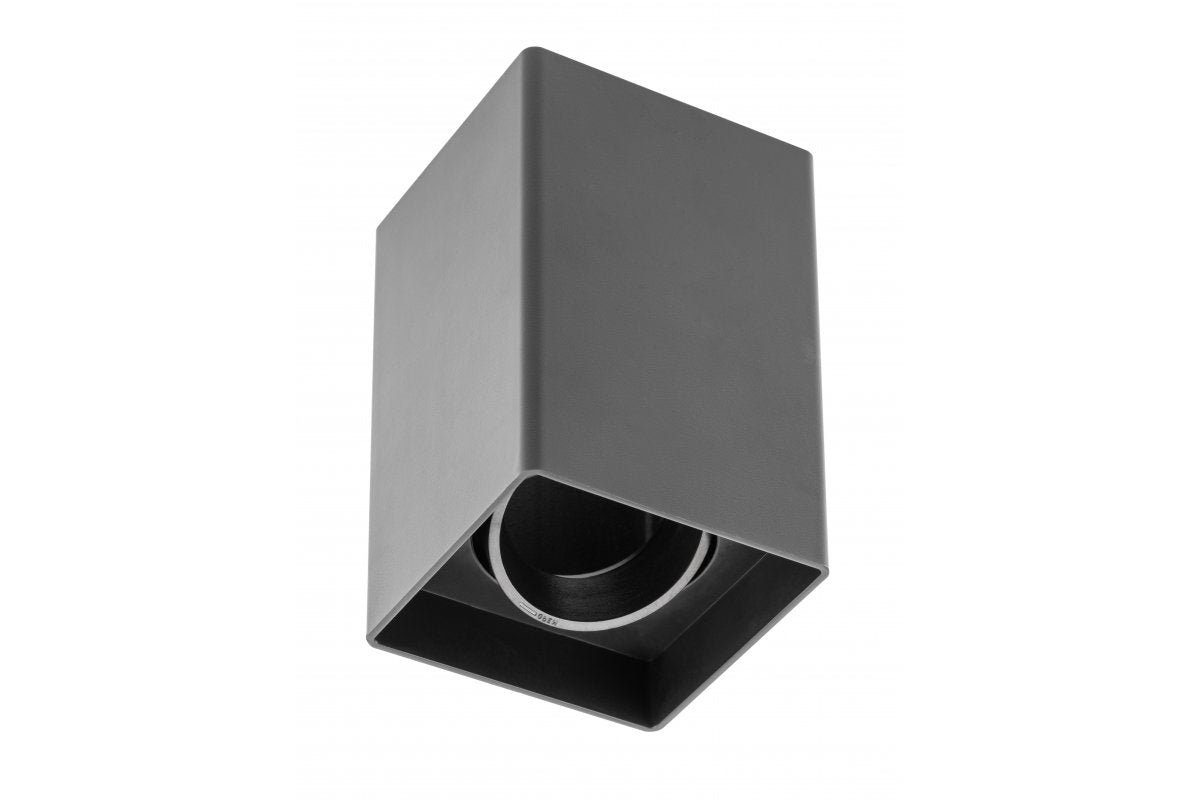 Ceiling light fixture RESTO, PC, 80x80x125mm, IP20, max 20W, square, black