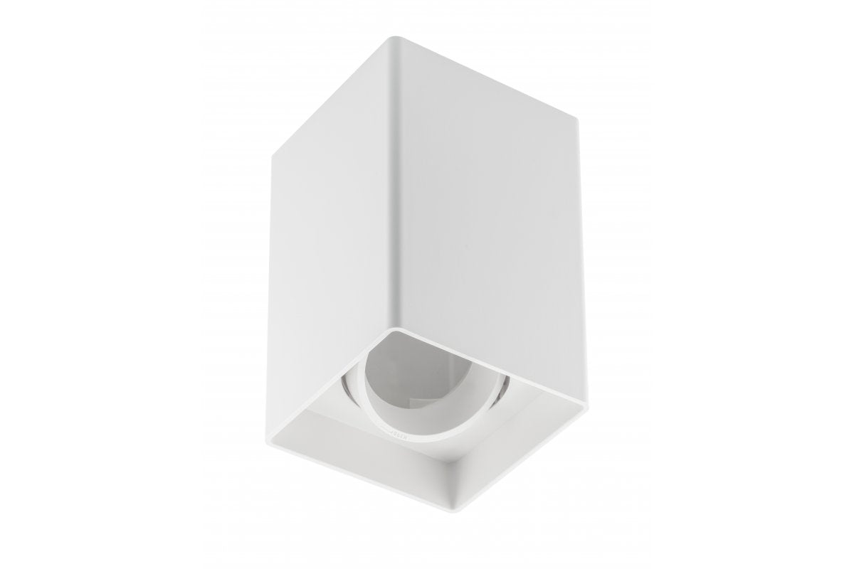 Ceiling light fixture RESTO, PC, 80x80x125mm, IP20, max 20W, square, white