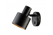 Wall luminaire SELVIA II with on, 3446, max250V, 50/60Hz, 1*E14, max.25 W, IP20, avg. 10 cm, black/gold