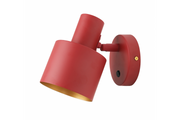 Luminaria de pared SELVIA II con interruptor, 6096, máx250V, 50/60Hz, 1*E14, máx.25 W, IP20, diámetro 10 cm, rojo