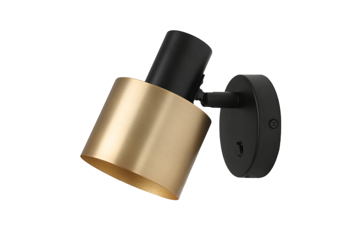 Wall luminaire SELVIA II incl.,3902 , max250V, 50/60Hz, 1*E14, max.25 W, IP20, di.10 cm, gold/black