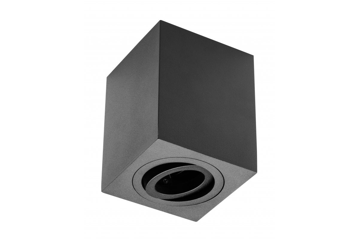 Lamp surface mounted SENSA, aluminium, 90x90x115, IP20, max 50W, square, black housing