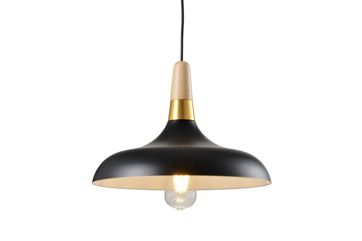 Ceiling fixture SKANDI 2,7382,AC220-240V,50/60Hz,1*E27, IP20, Diameter 35 CM, single, black