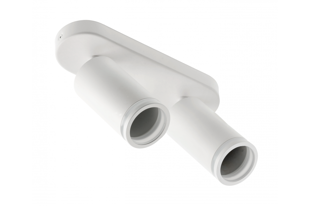 Solis ceiling luminaire, aluminium, 55x100mm, IP20, 2*GU10, max. 50W, max. 250V, 50/60Hz, white