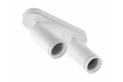 Solis ceiling luminaire, aluminium, 55x100mm, IP20, 2*GU10, max. 50W, max. 250V, 50/60Hz, white