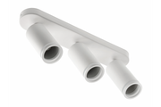 Ceiling luminaire SOLIS, aluminium, 55x100mm, IP20, 3*GU10, max. 50W, max. 250V, 50/60Hz, white