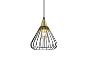 Ceiling fixture TESS,2394,AC220-240V,50/60Hz,1*E27, IP20, Diameter 24 CM,single, black/gold