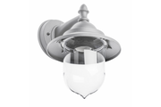 Garden luminaire TOSKANA-AD, E27, MAX.60W, IP54, AC220-240V, 50-60Hz, simple wall lamp, gray