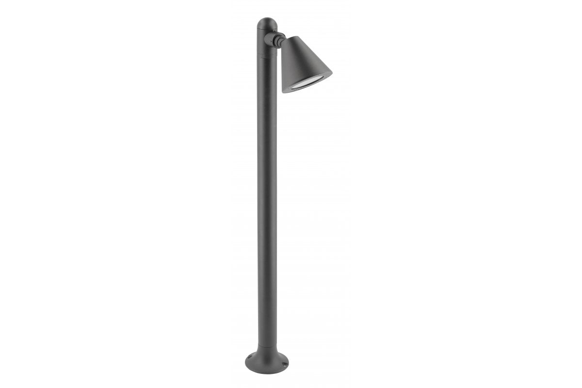 Garden fixture LUSTINO-P 80, GU10, MAX.20W, IP44, AC220-240V, 50-60Hz, mounting post, graphite