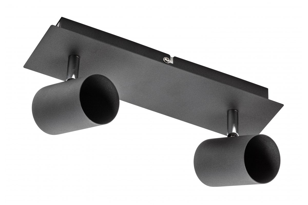 Ceiling luminaire VENETO, IP20, max. 20W, 2 x GU10, round, black