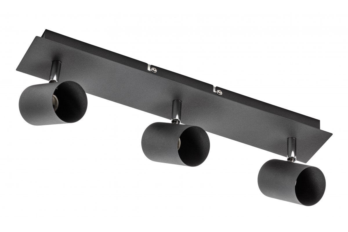 Ceiling luminaire VENETO, IP20, max. 20W, 3 x GU10, round, black