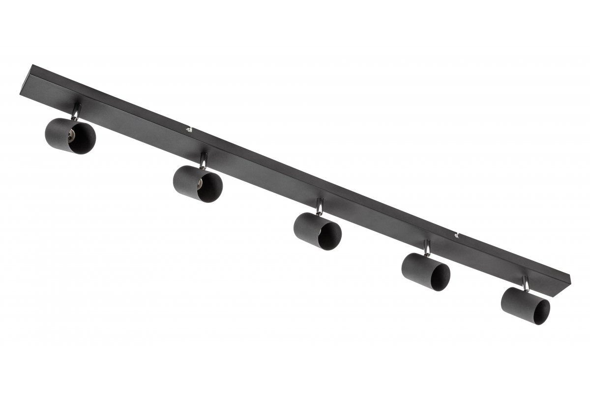 Ceiling luminaire VENETO, IP20, max. 20W, 5 x GU10, round, black