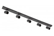 Ceiling luminaire VENETO, IP20, max. 20W, 5 x GU10, round, black