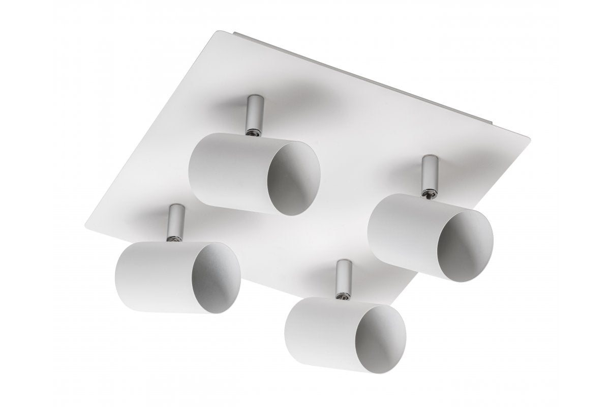Ceiling luminaire VENETO, IP20, max. 20W, 4 x GU10, round/square, white