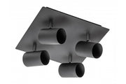 Ceiling luminaire VENETO, IP20, max. 20W, 4 x GU10, round/square, black