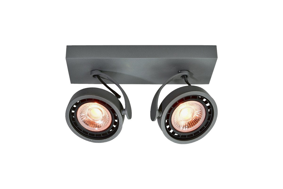 Ceiling fixture Wally,4304,AC220-240V, 50/60 Hz, IP 20 ,2*Gu10,ES111, double, graphite