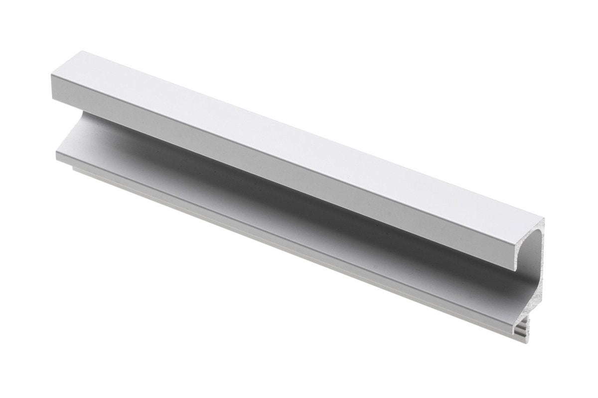 Continuous aluminium handle profile C l=3500mm brushed steel