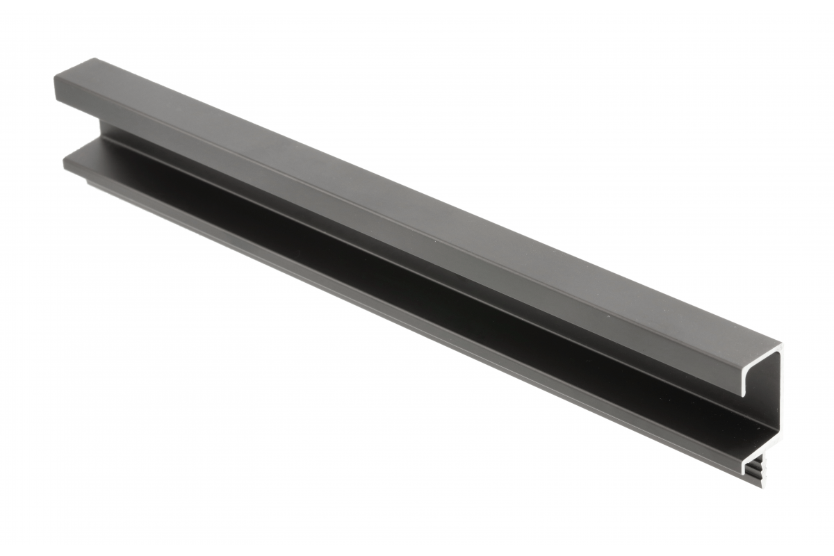 GTV FIRM profile, studded, shape C, L=3500 mm, Al, black